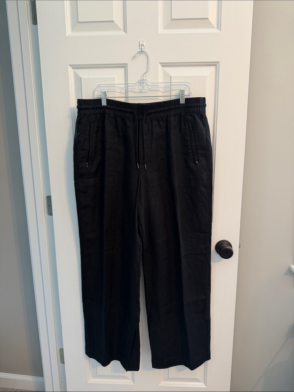 Athleta Black Wide-Leg Drawstring Pants